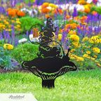Alice in Wonderland Garden Stakes – Set 3: Caterpillar & Cheshire Cat – RealSteel Original – Rust or Black Outdoor Decor – Weatherproof American Steel – Made in USA (Rust) - Image 3