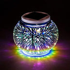 Solar Outdoor Table Lamp, Solar Powered Mosaic Glass Ball Garden Lights Waterproof Color Changing Mood Night Lights (O) - Image 5