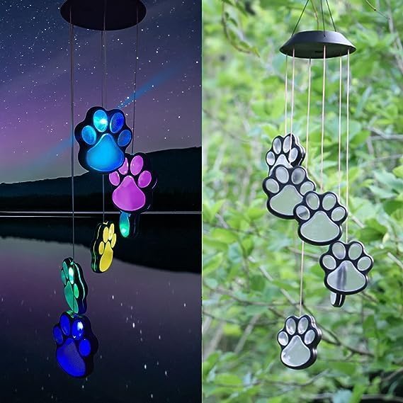 Hummingbird Solar Wind Chimes for Outside - Color Changing LED Outdoor Solar Lights Waterproof Windchimes, Home Garden Patio Yard Porch Decoration (Claw) - Image 6