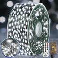 KNONEW 203FT 600LED Green Wire Outdoor Fairy Lights Plug in Cool White Xmas by KNONEW