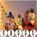 CAKERS Christmas Tree Decor Hanging String Lights|Creative PVC Clear Light Bulb Modeling Led Copper Wire Lights for Party Wedding Birthday Decor,C,5m(16.4ft)-20LED-Solar by CAKERS