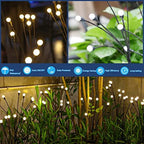 TONULAX Solar Garden Lights - Upgraded Solar Swaying Light, Sway by Wind, Outdoor Lights, Yard Patio Pathway Decoration, High Flexibility Iron Wire & Heavy Bulb Base, Warm White(10 Pack) - Image 4