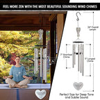 Angel Memorial Wind Chimes for Loss of Loved One - 34" Large Sympathy Wind Chimes, Memorial Gifts for Loss of Loved One Mother Father Husband Bereavement Chimes for Outside Deep Tone - Image 3