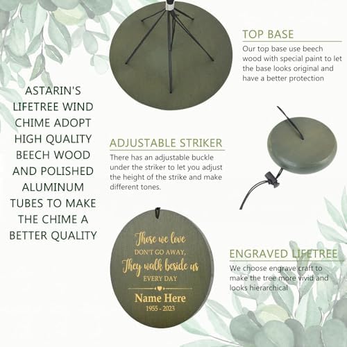 Personalized Memorial 30/36 inch Wind Chimes with Sunflower Hummingbird - Image 5