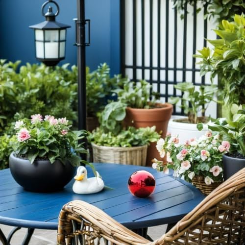 5.31 Inch Colored Reflective Gazing Ball Polished Metal Sphere for Outdoor Garden Lawn Patio Yard Decor - Image 5
