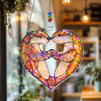 Otter Acrylic Suncatcher Indoor Colorful Window Hanging Ornament Outdoor Sun Catcher Panel for Home Decor Car Garden Crystal Gift Otter Couple Acrylic Suncatcher by Unknown