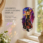 Handmade Stained Glass Wind Spinner, Dancing Lady Window Suncatcher,Model B - Image 4