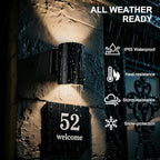 Livinlarge Solar Wall Lights Outdoor,Wall Sconce Waterproof Up and Down - Image 5