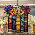Flower and Books Acrylic Suncatcher - Image 4