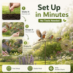Robin Garden Stake, 3 Robins and Dandelion Yard Art, “Loved Ones are Near” Memorial Outdoor Stake, Metal Robins Bird Garden Sculpture, for Lawn Patio Flower Bed and Backyard, Memorial Gift，（2pcs） - Image 5