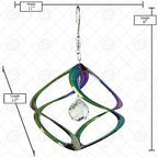 Red Carpet Studios The Original Helix Cosmix Wind Spinner Indoor/Outdoor 3-Dimensonal Garden Decor, 11-Inch, Rainbow - Crystal - Image 4