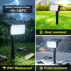 Solar Spot Lights Outdoor Waterproof IP67, [6 Pack/75LED] 2-in-1 Solar Landscaping Spotlights, 4 Lighting Modes Solar Powered Garden Flood Light for Patio Pathway Driveway Yard Pool (Cool White) - Image 5