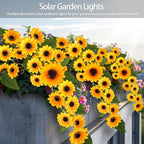 Solar Garden Lights Outdoor, Solar Sunflower Lights with 46 Lifelike Sunflower, Waterproof 90 Bright LED Fall Flowers Garden Decor for Patio Flower Bed Yard, Gift for Mom (2 Pack) - Image 5
