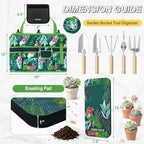 KUNN 5 Gallon Garden Bucket Tool Organizer & Kneeling Pad Set, Green - Image 2