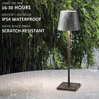 Cordless Table Lamp 5000mAh LED Rechargeable Lamp Black, 4-Pack - Image 5