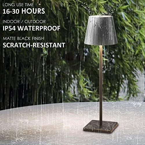 Cordless Table Lamp 5000mAh LED Rechargeable Lamp Black, 4-Pack - Image 5