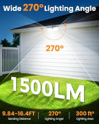 LUHLEE Hook Installation Solar Outdoor Lights,Hanging Solar Lights for Fence,6000K 526LEDs Bright Motion Sensor Light with 270° Wide & 3 Modes and Remote for Yard,Patio,Garden (1) - Image 5