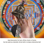 Nepalese Handmade Copper Dinner Bell, Cast Iron Hanging Wall Bell, Loud Clear Sound Decorative Bell for Door Fence Pillar Kitchen Farmhouse Outdoor Indoor Use - Image 2