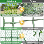 Cucumber Trellis for Raised Bed 5.4x5.5ft U-Shape Adjust Metal Garden Trellis for Climbing Plants Outdoor with Climbing Net Vegetable Arch Trellises Support Plant for Tomato Pea Fruit Squash Trellises - Image 4