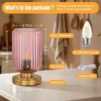 LightRound Cordless Table Lamp for Bedroom, Touch Stepless Dimmable - Image 6
