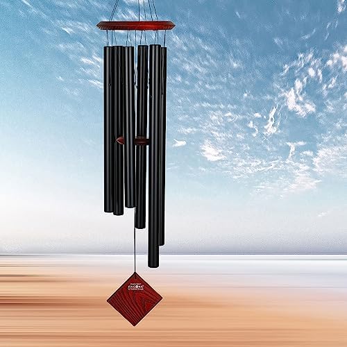 Woodstock Chimes Pluto Wind Chime for Outside 37" Black Medium Tone Sound for Outdoor Garden, Patio, Porch Decor Gifts, Encore Collection, DCK37 - Image 2