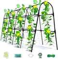 Cucumber Trellis for Raised Bed, U-Shape Garden Arch Metal Support for Climbing Plants, Metal Arch Plant Support Vegetables Trellis, Plant Support for Vine Outdoor(Black, 63*30*47inch(L*W*H)) by Laodier