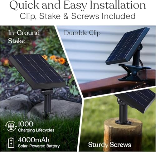 Brightech Ambience Pro Solar Powered Outdoor String Lights, 48 ft Commercial Grade Waterproof Patio Lights, 15 Edison Bulbs, Shatterproof LED String Lights for Outside, Porch - 1W Warm White - Image 4