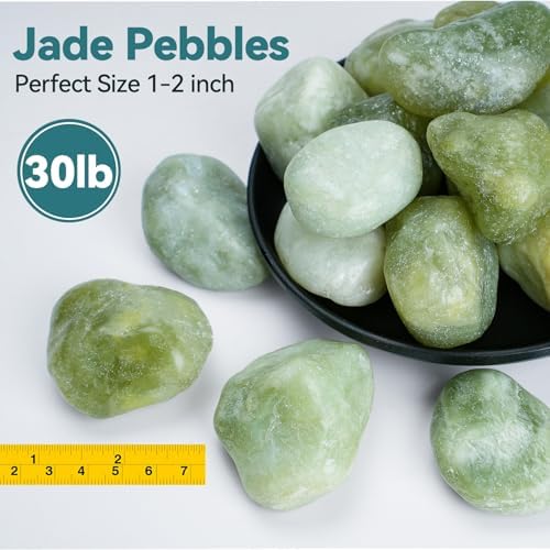 30lbs 1-2 Inch Jade Pebbles for Indoor Plants - Image 2
