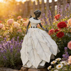 DiliComing Fairy Garden Statue Maiden Home Decoration 14.5 Inch Table Decor - Image 2