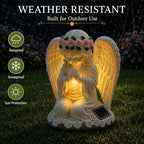 YODY Solar Garden Statues Outdoor Decor Angel with LED Light - Image 3