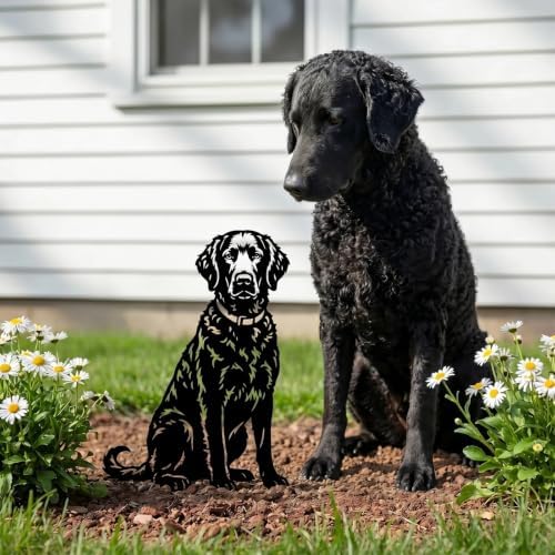 Dog Metal Garden Stake - Weatherproof Dog Silhouette Yard Art, Decorative Outdoor Sign for Lawn & Patio, Heartfelt Gift for Curly Coated Retriever Lovers(Jump,14") - Image 3