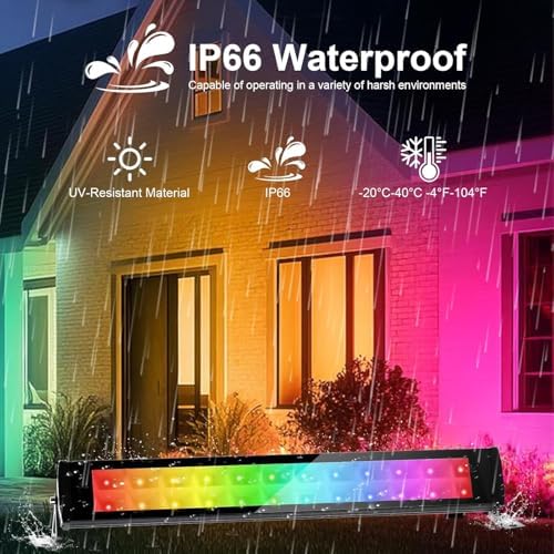 2Pack 50W RGB LED Light Bars with APP/Remote Control/16 Millions Colors - Image 5