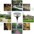 4 Pack Solar Ground Lights Outdoor, 12 LED Solar Disc Lights IP68 Waterproof Flat Solar Lights, Pathway Lights Garden Lights In-Ground Landscape Lights for Yard Lawn Patio Pathway Driveway Lighting(Or - Image 7