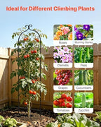 VEVOR 6 Packs Metal Garden Trellis for Climbing Plants Outdoor 71x20in, Rustproof Plant Tall Trellis for Rose Vine Flowers and Vegetables - Image 5