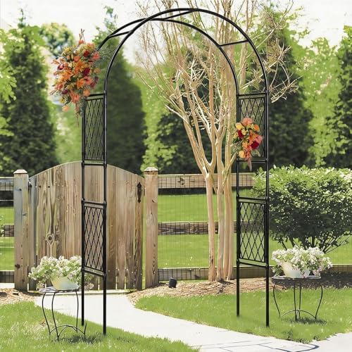 Garvee 7.2 x 4 ft Metal Garden Arch Trellis for Climbing Plants by Garvee