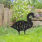 Swan Metal Garden Stake Decorative, Elegant Bird Design Silhouette Statues for Yard Art, Outside, Patio, Outdoor Decor, Garden Decorations, Lawn Ornaments - 12" Black - Image 5