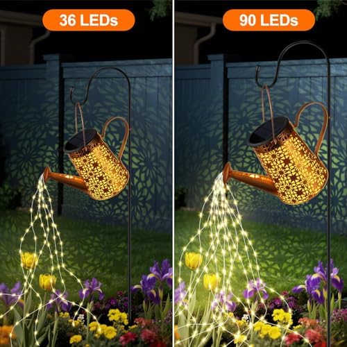 Forlivese 2PCS Solar Watering Can with Lights, Solar Lights Outdoor - Image 2