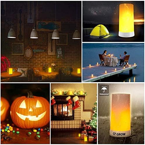 LED Flame Light, Flame lamp Candles Fire Lanterns Outdoor Hanging Lamps,USB Rechargeable Waterproof Dimmable 4 Modes Lantern,Outdoor Flickering Light Bulb with Gravity Sensing Effect&Magnetic Base - Image 5