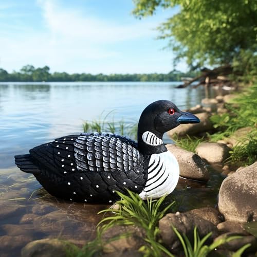 Loon Outdoors Bird Garden Decor Backyard Birds Statues Cute Sculpture by Juliahestia