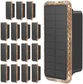 vighep Solar Fence Lights Outdoor 16 Pack, 5CCT(3000K-6000K) Up and Down Solar Wall Lights, IP65 Waterproof Dusk to Dawn Wood Fence Lights Solar Powered for Patio, Porch, Backyard, Garage, Wall Decor by Vighep