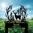Personalized Hunter Grave Marker Deer Hunter Memorial Memorial Garden Stake 8-24 inch Hunter Dad Loss Gift, Hunter Memorial Gift Loss of Loved One (Deer Hunter Memorial) - Image 3