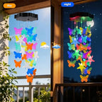 Toodour Hanging Outdoor Solar Butterfly Shell Wind Chimes, Waterproof - Image 4