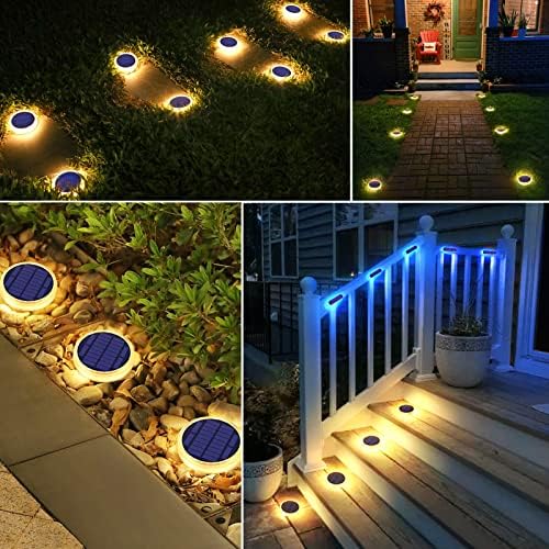 YiLaie Solar Step Dock Deck Stair Stick on Lights for Outside Solar Powered - Image 6