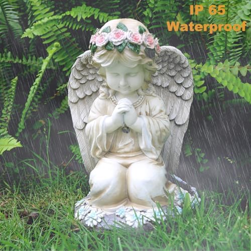 Solar Angel Garden Statues Outdoor,Garden Angel,Praying Angels Figurines - Image 5