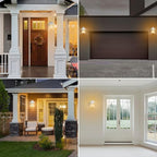 LUTEC 2 Pack Outdoor Indoor Wall Lantern, Farmhouse Barn Wall Sconce Lighting Fixture,Aluminum Anti-Rust Wall Mount Light, Waterproof Wall lamp with Clear Glass for Porch, Exterior, Patio-White - Image 7