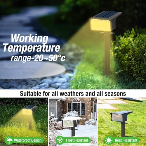 nipify 3 Pack 62 LED Solar Spot Lights Outdoor Motion Sensor with 3 Modes - Image 5
