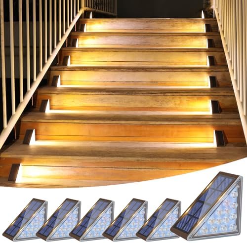 VOLISUN Solar Step Lights Outdoor Waterproof, LED Outdoor Stair Lights by VOLISUN