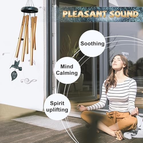 Sympathy Wind Chimes for Outside Deep Tone, Memorial for Loss of Loved One Prime, Bereavement Condolence Remembrance Funeral Gifts for Grieving Friends Loss of Mother Father - Image 4