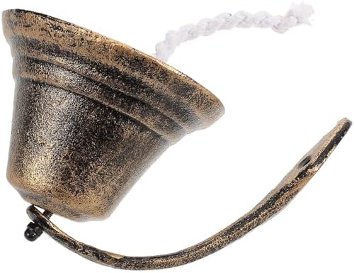 FOMIYES Vintage Cast Iron Wall-Mounted Doorbell Small Decorative Bell for Garden Porch Indoor Outdoor Use Pastoral Hanging Dinner Bell by FOMIYES