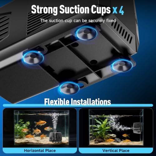 POPOSOAP 880GPH Submersible Water Pump, Water Fountain (85W 3200L/H) with 10.5FT High Lift Adjustable & 3 Nozzles & 16.4FT Cord, Ultra Quiet Aquarium Pump for Pond Fountain Waterfall Hydroponics-Q105 - Image 4